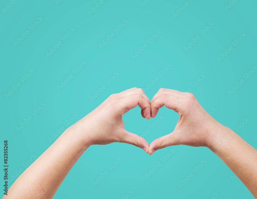 Obraz premium Heart Shape. Heart shape made of two beautiful palms