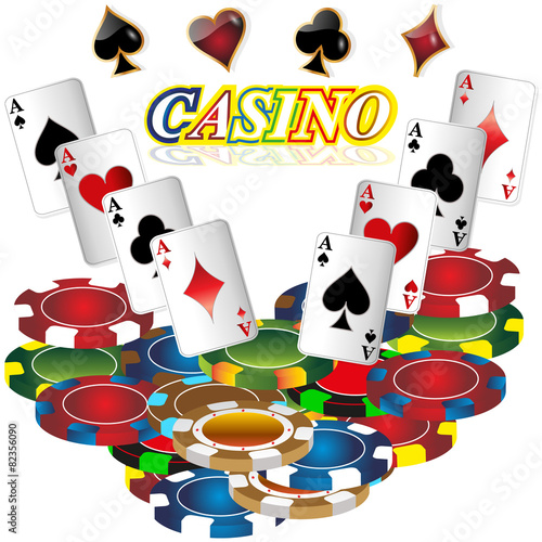 Gambling background with casino elements.