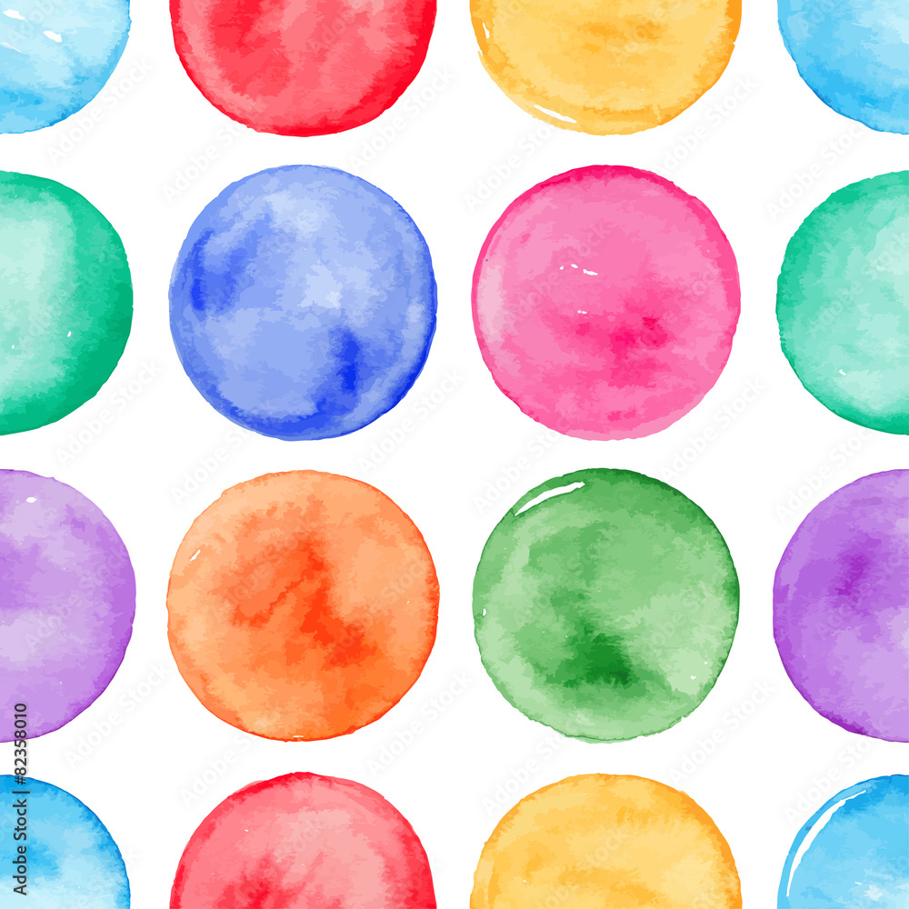 seamless watercolor round spots