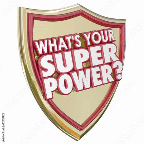 What's Your Super Power Words Shield Mighty Force Ability Capabi photo