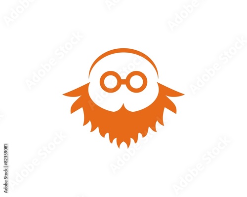 beard logo icon template symbol