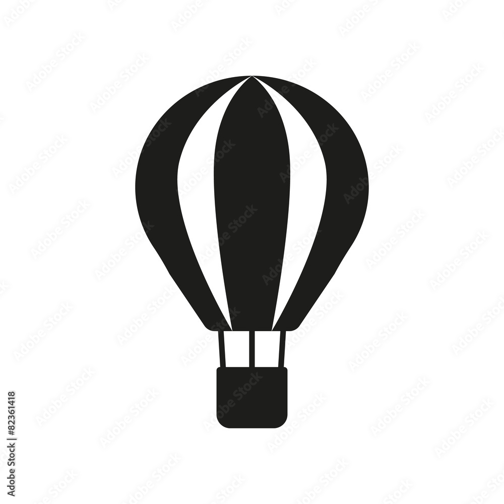 The air balloon icon. Aerostat symbol. Flat The air balloon icon. Aerostat symbol. Flat