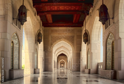 Sultan Qaboos Grand Mosque in Muscat, Oman photo