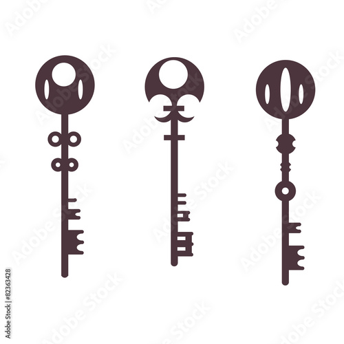 silhouettes of the keys