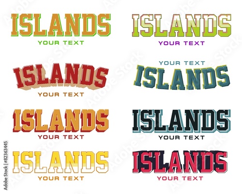 Islands text Vintage