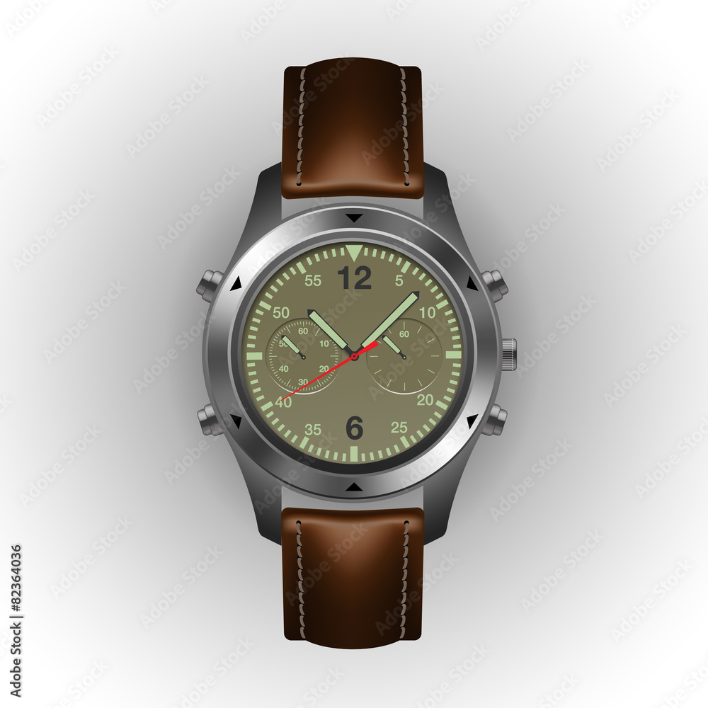 Military watch isolated on a white background Military watch isolated on a white background