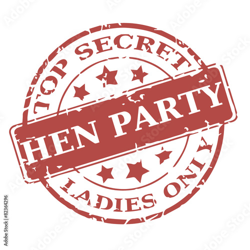 Vector round stamp Hen party