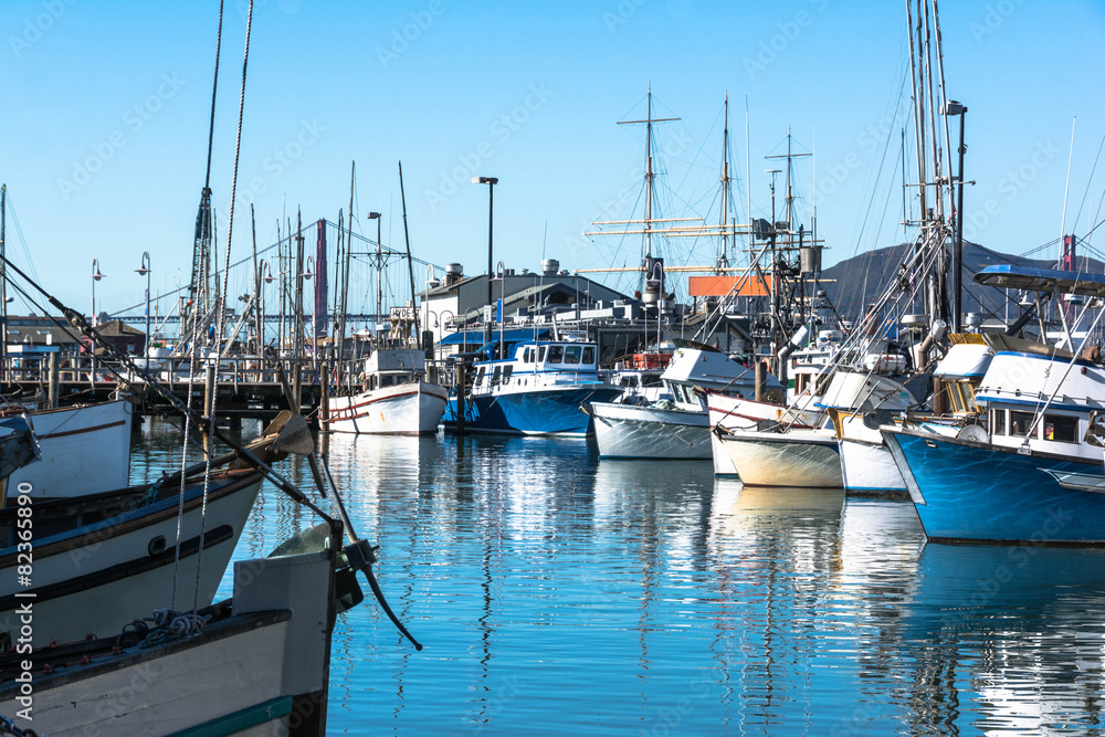 The boats in the harbor, San Francisco
