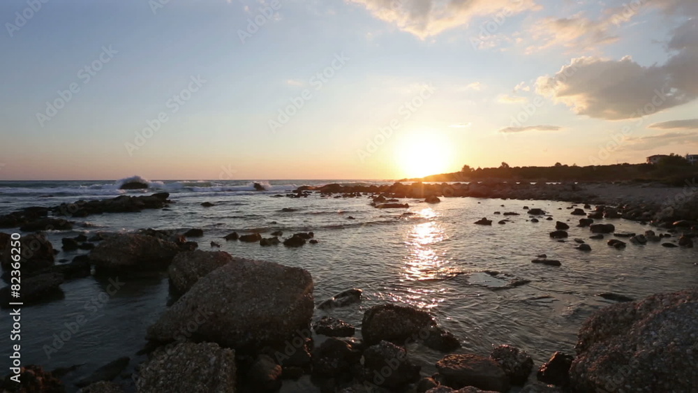 Sea sunset view (Greece, Lefkada, Ionian Sea). Sea sunset view (Greece, Lefkada, Ionian Sea).