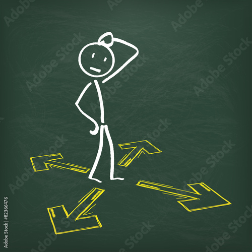 Blackboard Stickman Decision