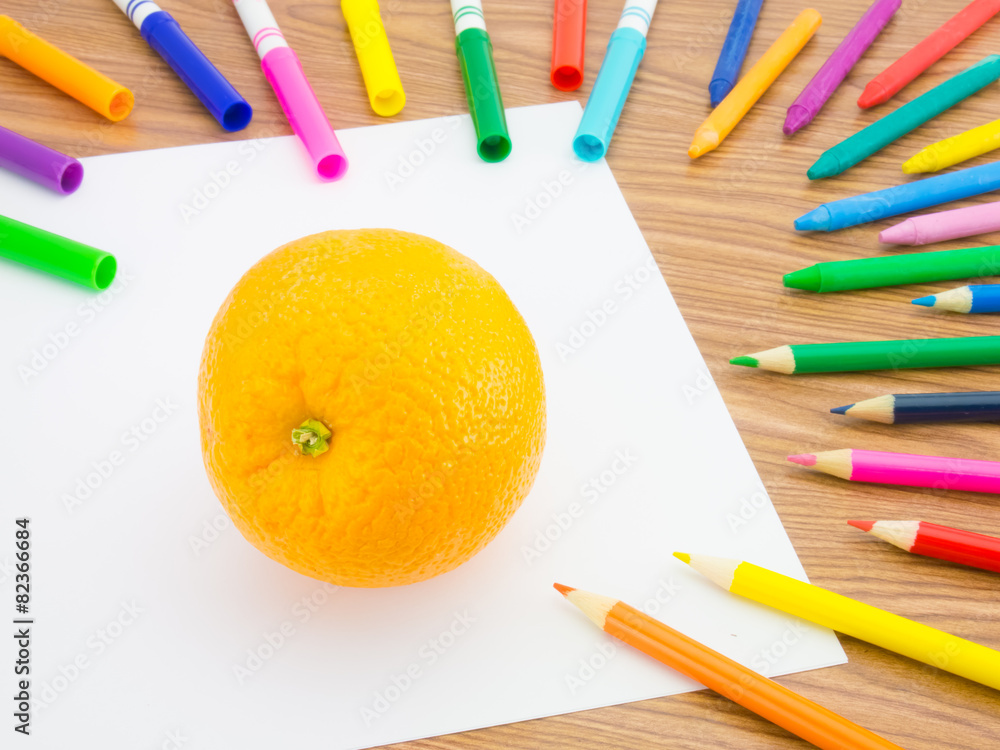 Naklejka premium Drawing Orange