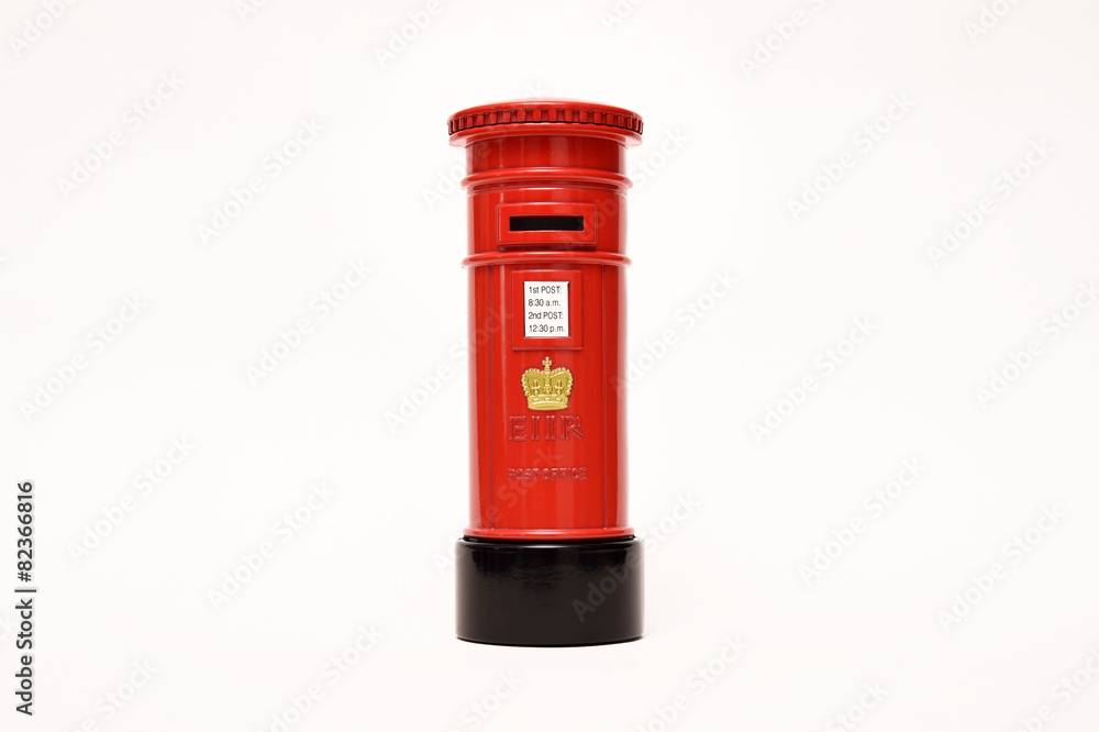 London postbox isolated on white background London postbox isolated on white background