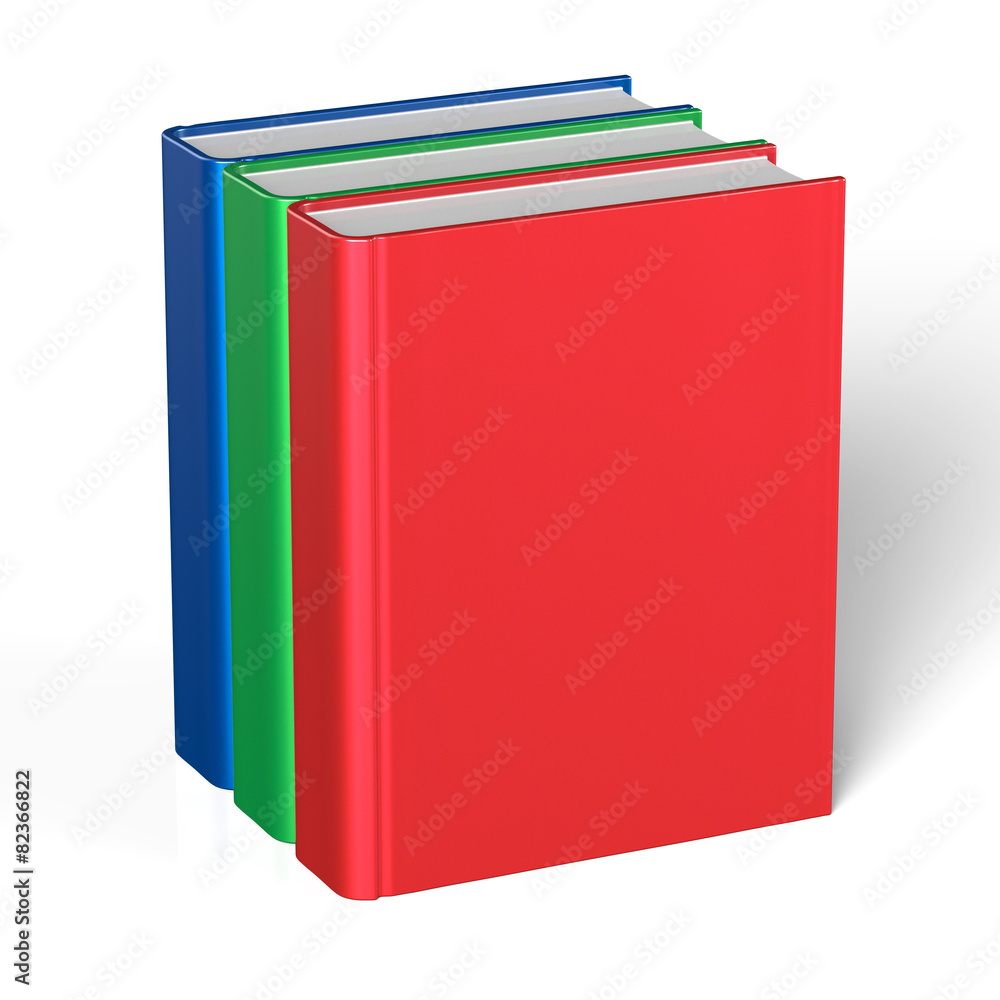 Books blank cover standing three 3 textbook workbook Books blank cover standing three 3 textbook workbook