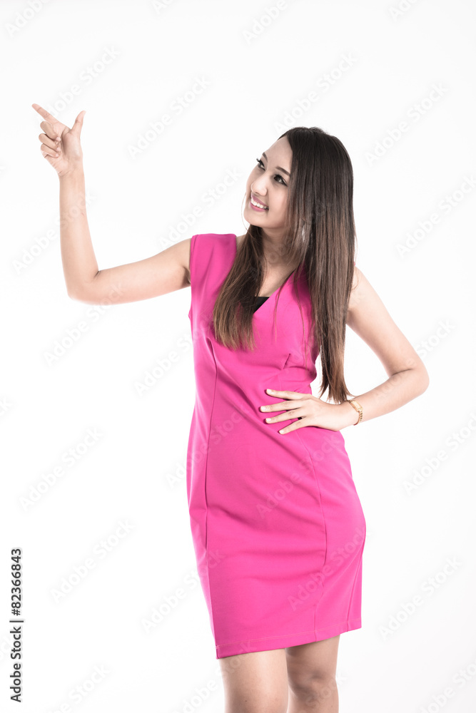 Asian woman isolated on white background. Asian woman isolated on white background.