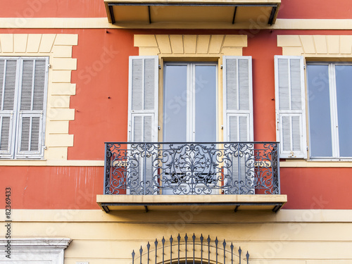  Nice, France. Typical rchitecture  of historical building photo