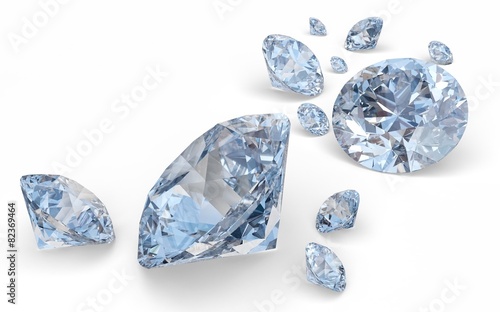 Diamond. 3D. Diamonds