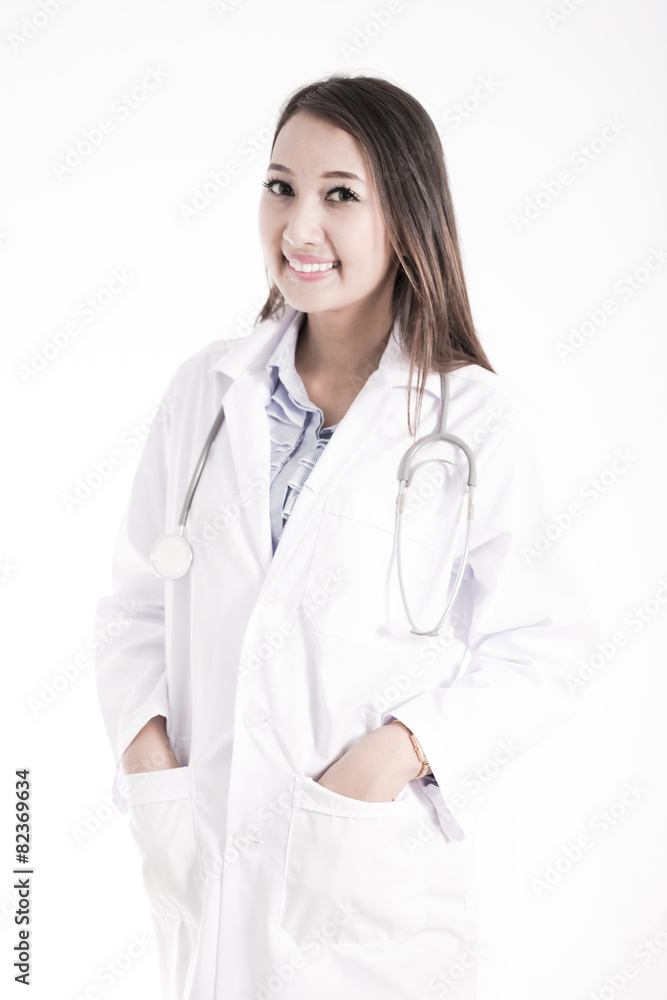 Smiling medical doctor woman with stethoscope Smiling medical doctor woman with stethoscope