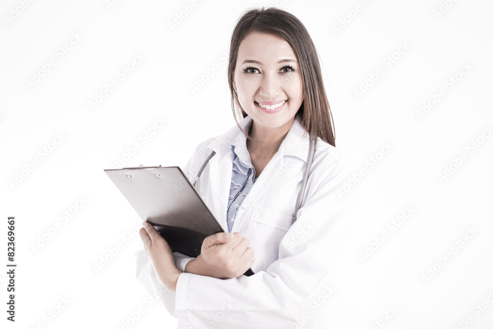 Smiling medical doctor woman with stethoscope Smiling medical doctor woman with stethoscope