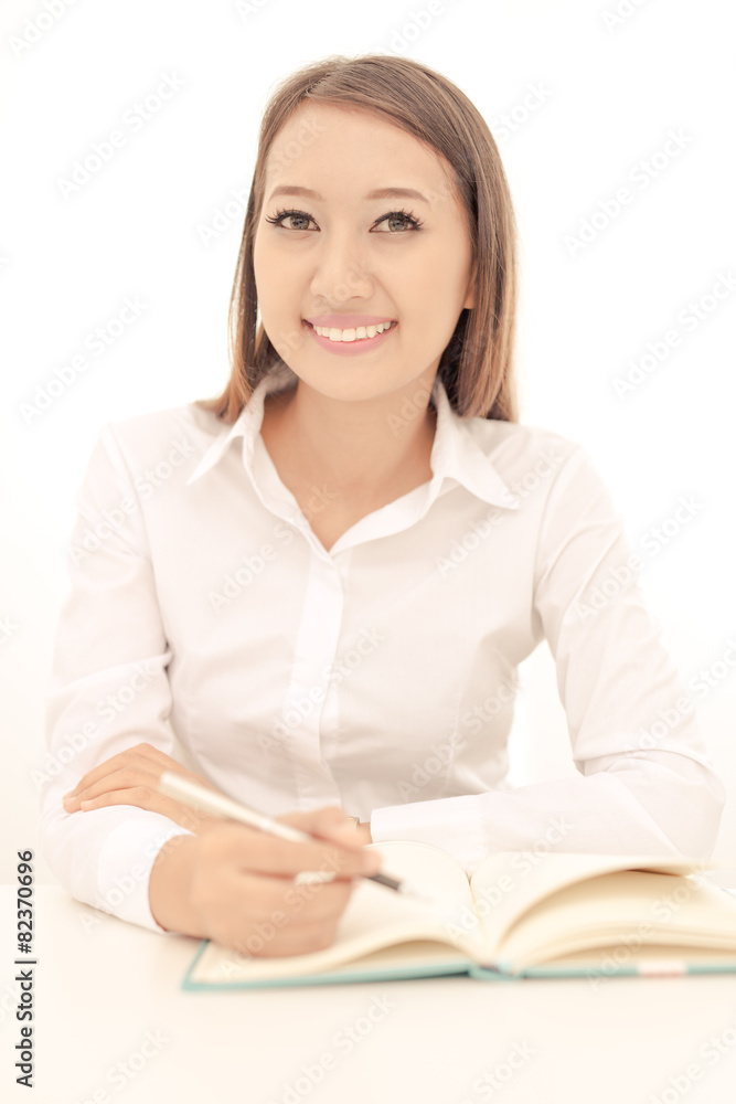 Young business woman working at office Young business woman working at office