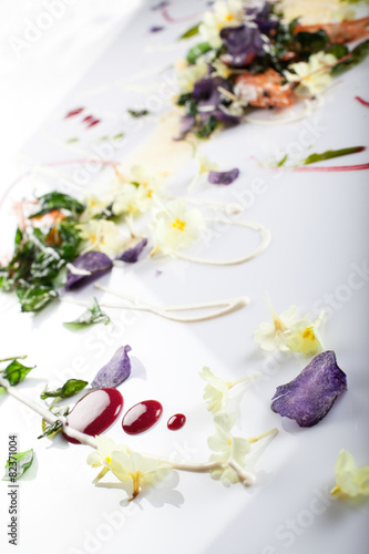 Restaurant style dish with different colours © pbajnoci