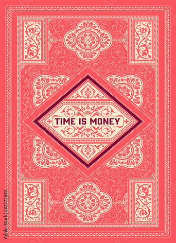 Premium Quality card. Baroque ornaments and floral details