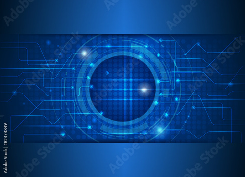 Abstract future digital-circuit board electronic technology