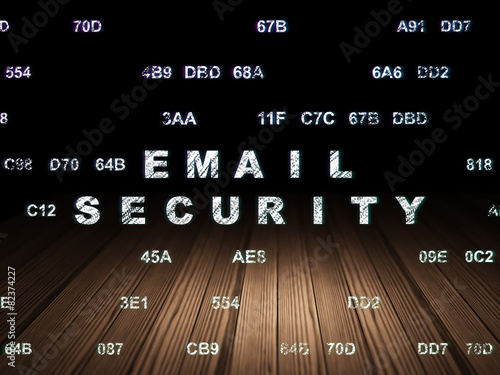 Security concept: Email Security in grunge dark room