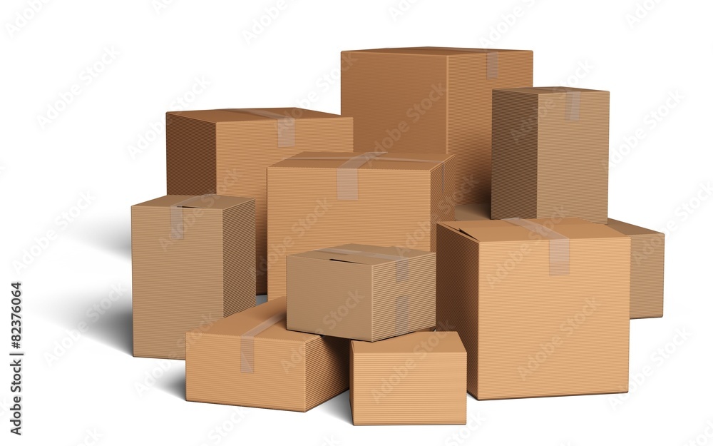 Fototapeta premium Box. 3D. Cardboard Packages