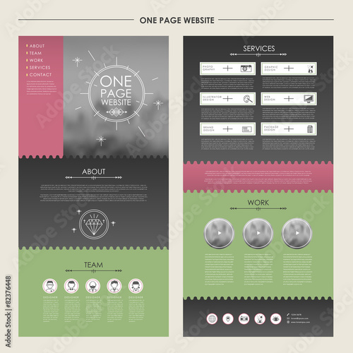lovely one page website template design