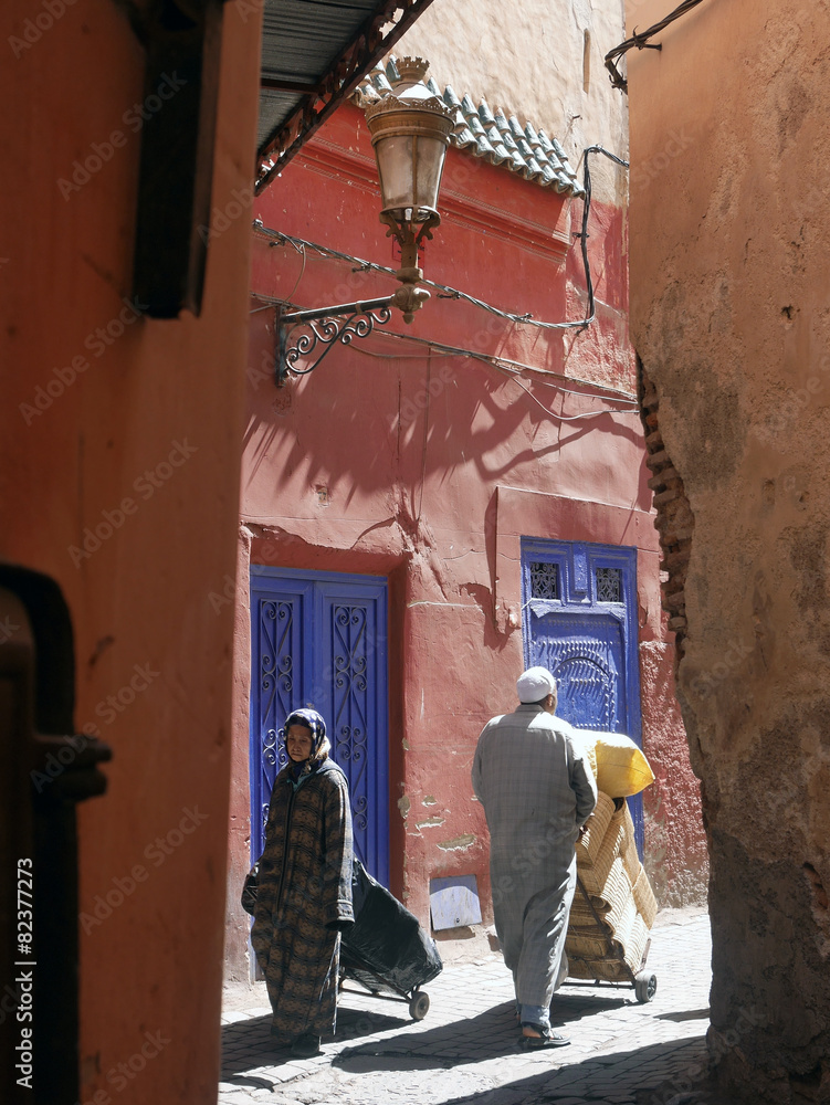 street scene in Marrakech, Morocco street scene in Marrakech, Morocco