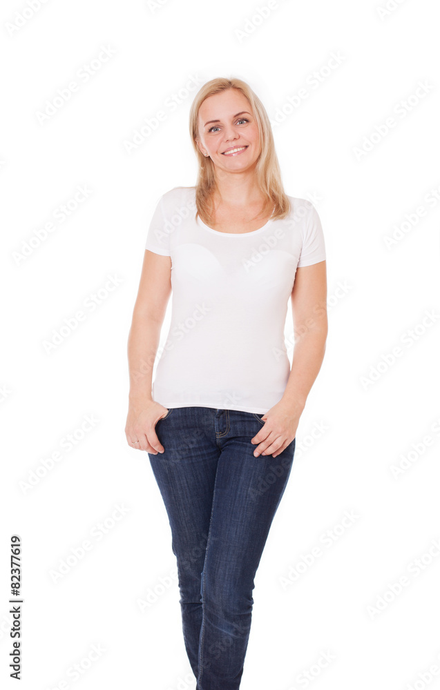 woman girl isolated on white background woman girl isolated on white background