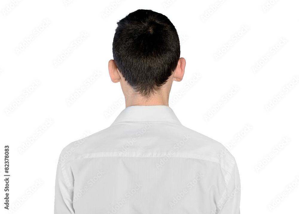 Young man back view Young man back view