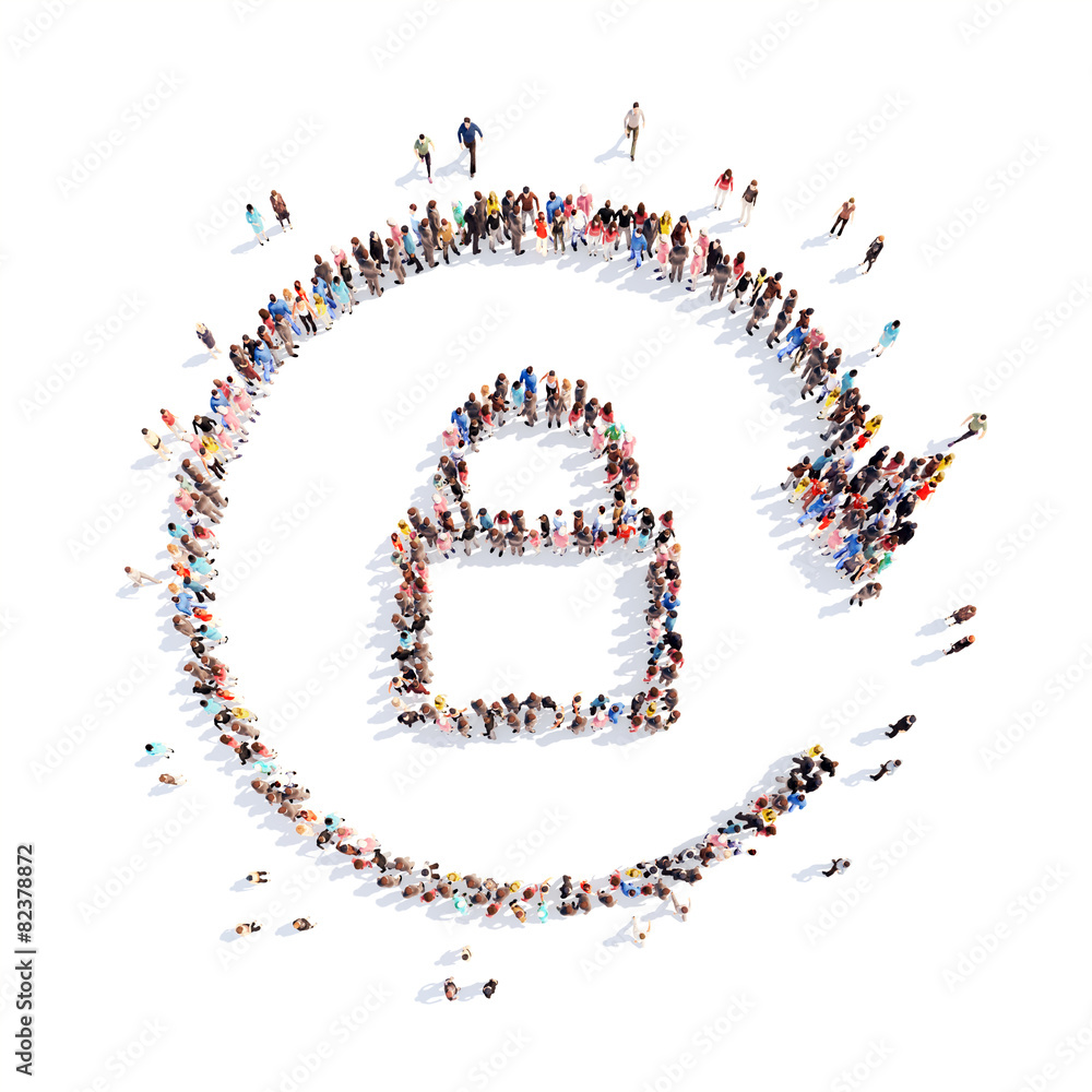people in the form of lock. people in the form of lock.
