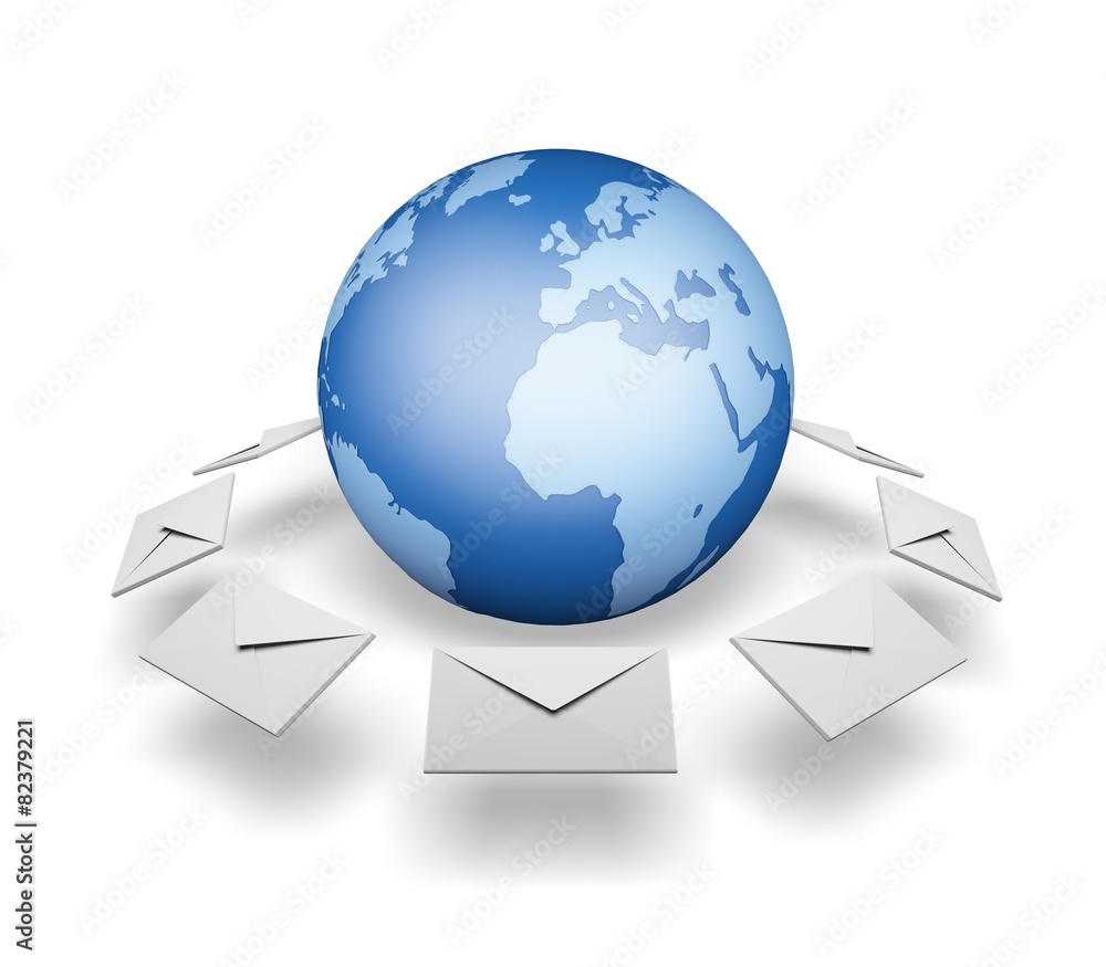 Naklejka premium Internet. 3D. Global Communications II