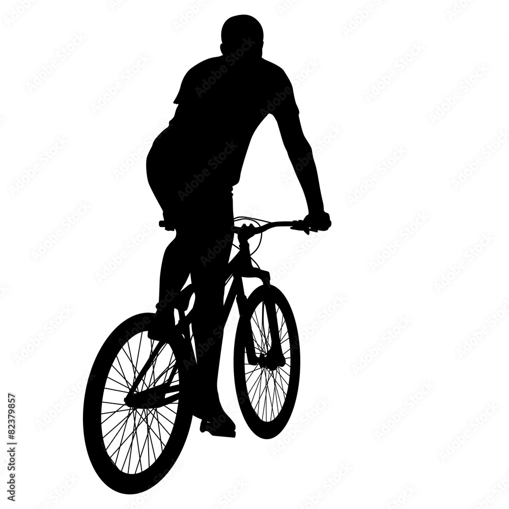 Silhouette of a cyclist male. vector illustration. Silhouette of a cyclist male. vector illustration.