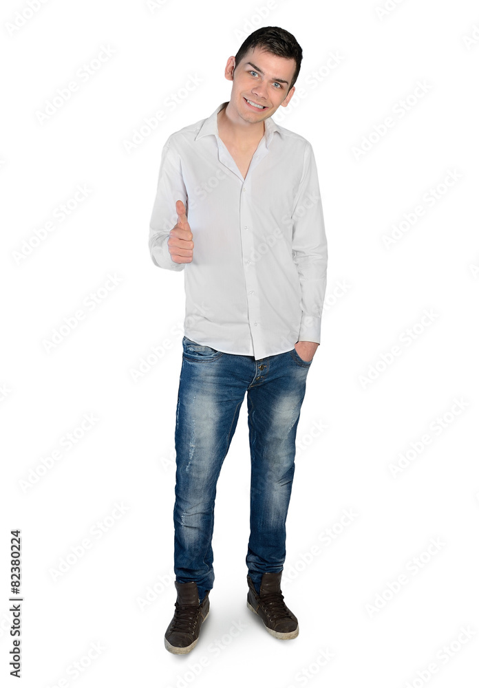 Young man showing ok sign Young man showing ok sign