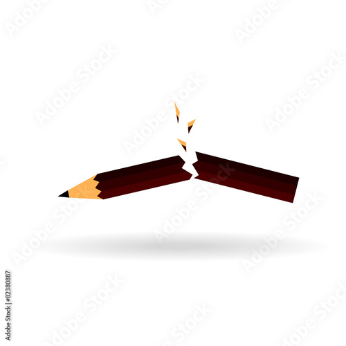 Obraz na płótnie pencil broken w salonie