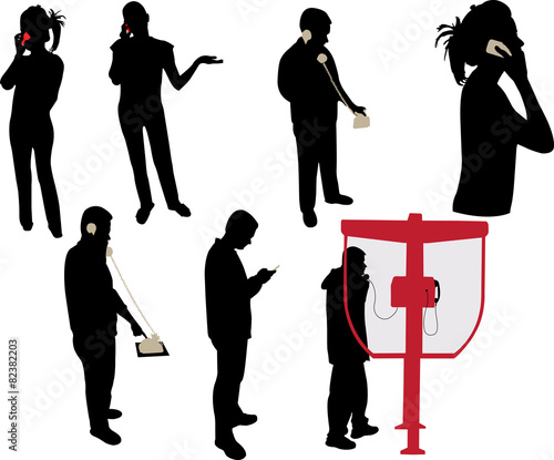 people making a phone call