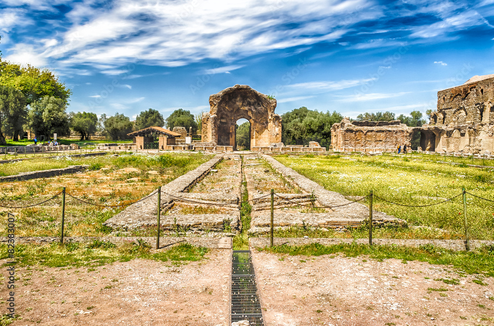 Ruins at VIlla Adriana (Hadrian's Villa), Tivoli, Italy