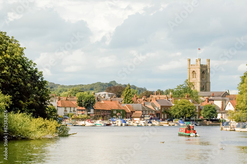 Wall Mural river view of the tourist town of Henley-on-Thames, UK