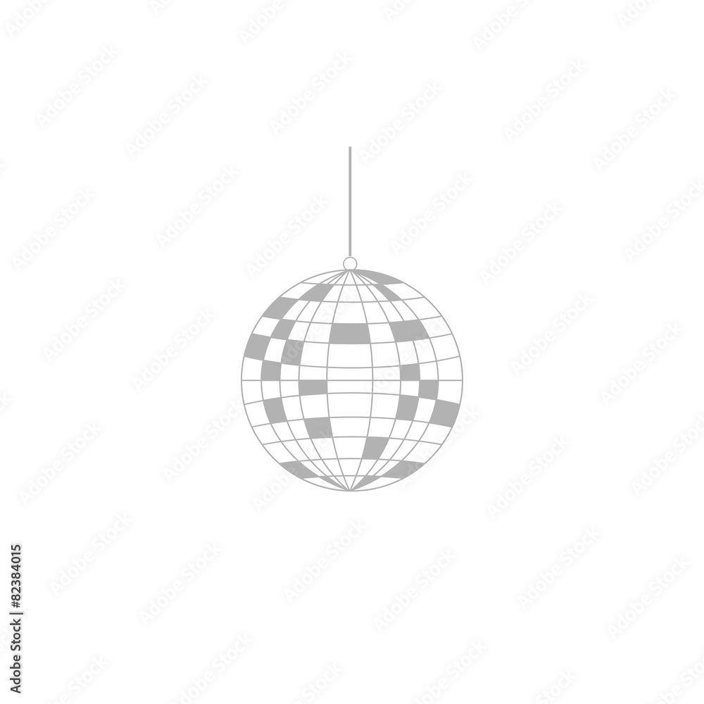 Fototapeta premium Simple icon disco ball.