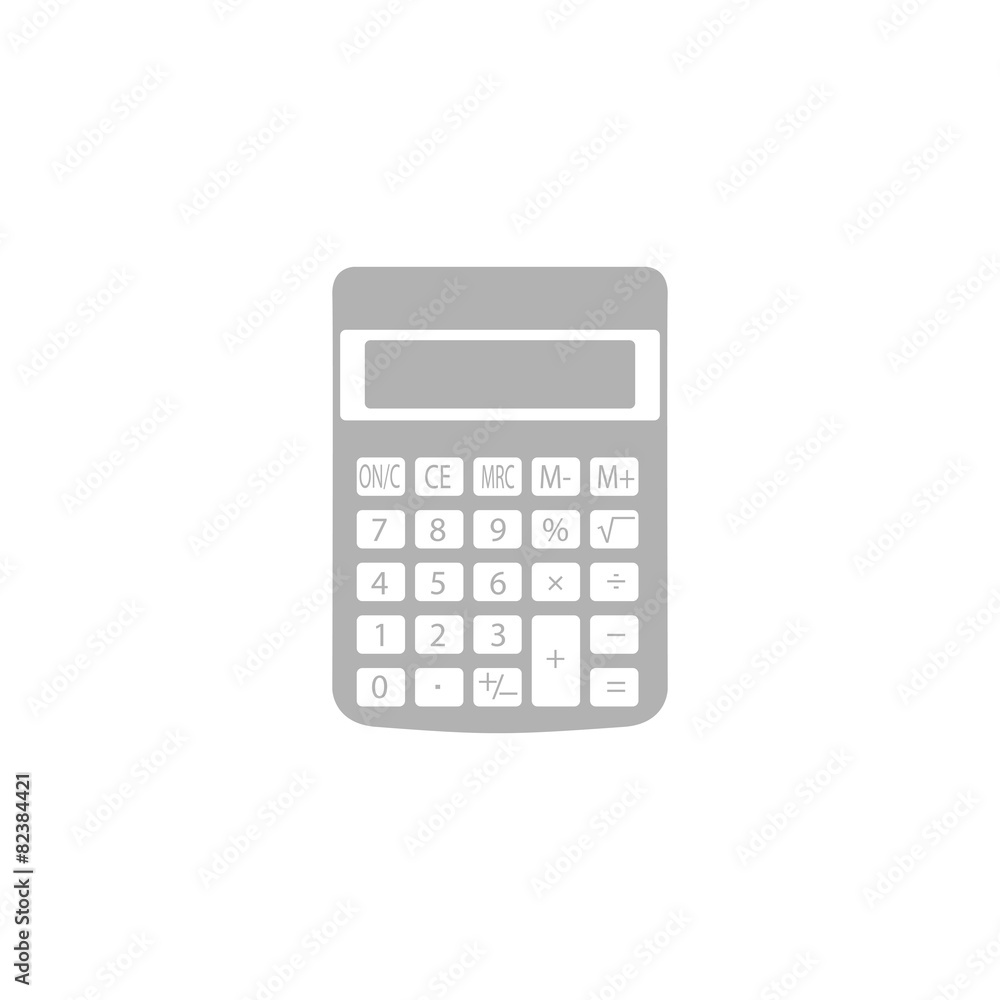 A simple calculator icon. A simple calculator icon.