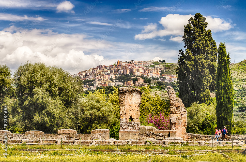 The Town of Tivoli as seen from Villa Adriana (Hadrian's Villa),