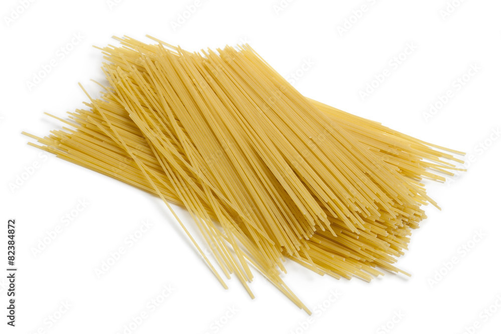 Heap of raw dried spaghetti Heap of raw dried spaghetti