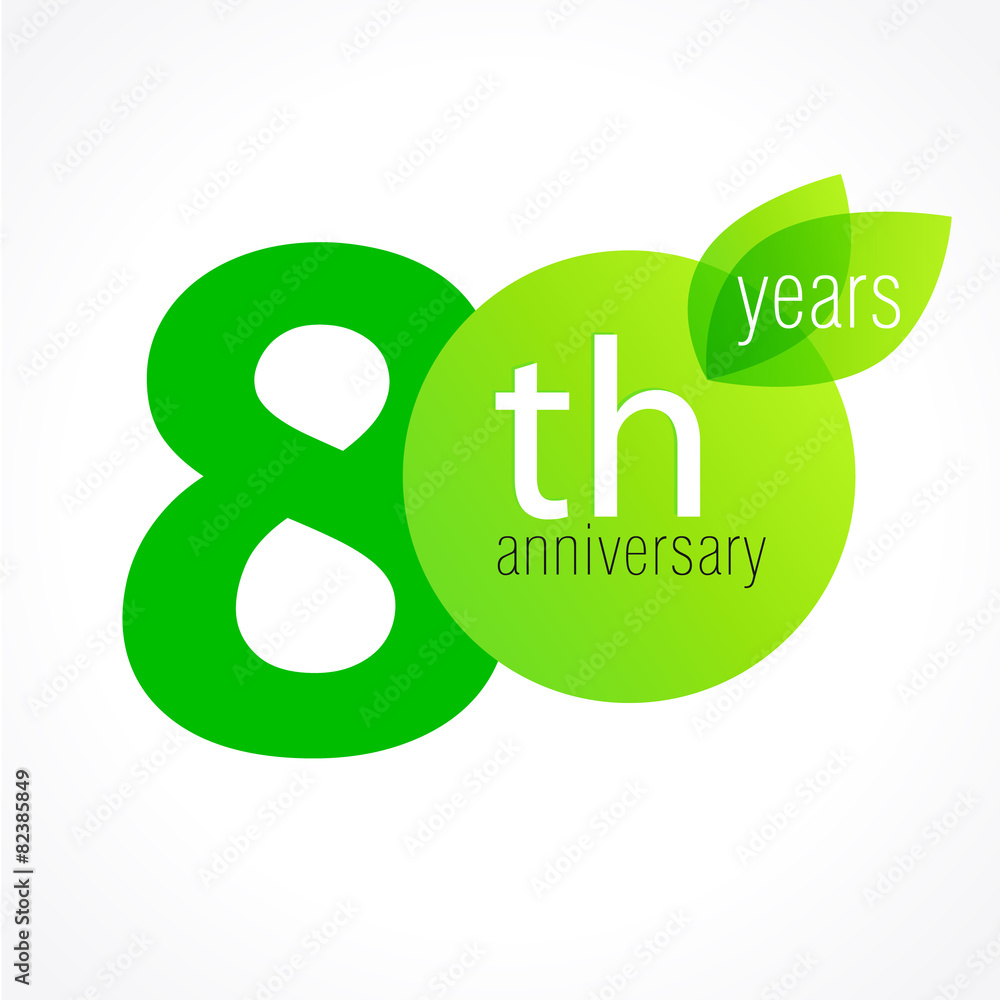 80 anniversary green logo