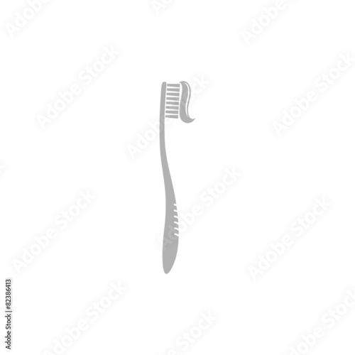 Simple Image toothbrush with toothpaste.