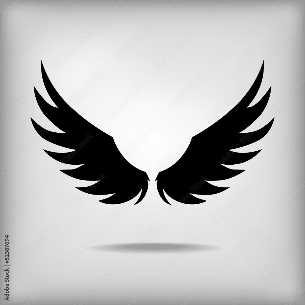Obraz premium Black wing icon