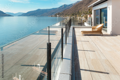 modern architecture, beautiful terrace