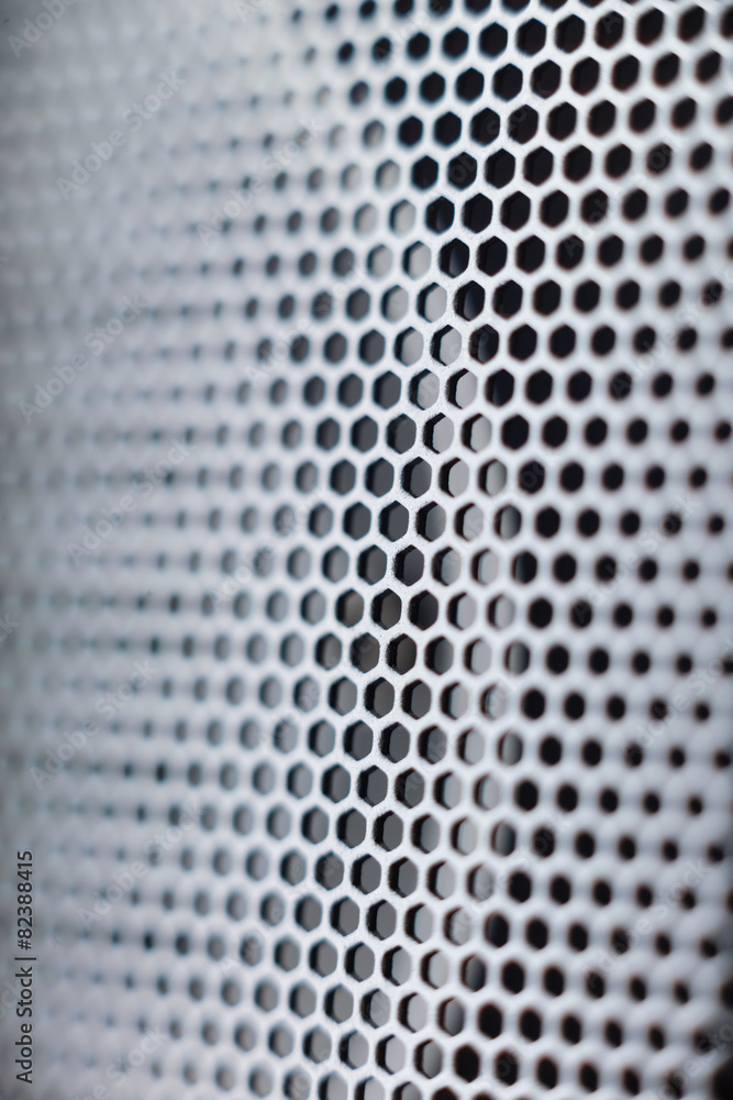 Grid of Acoustic column. Musical speaker. Macro. Grid of Acoustic column. Musical speaker. Macro.