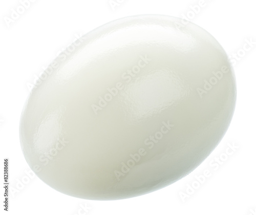 Boiled egg isolated on white. With clipping path.